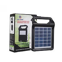 Багатофункціональний переносний ліхтар/світильник EP-038 із сонячною панеллю й повербанком 2400 мА·год