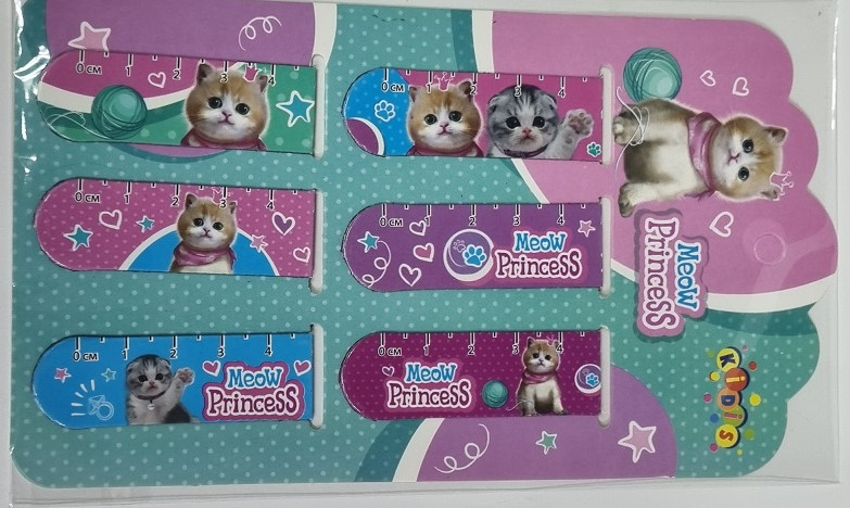 Закладка з магнітом 13107 "So cute" 6 шт. на карт. планшеті, фото 1