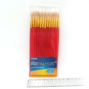 Пензлі нейлон No6 кругла RA7616 (прозорий кв. корпус) уп-25 шт., фото 1