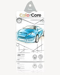 Олівці ColorCore 24цв. No3000-24СВ-А "MARCO" Авто (грифель 4 мм) білий корпус