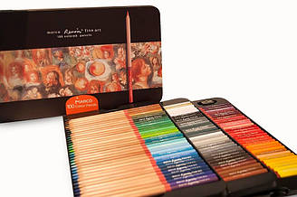 Олівці Fine Art 3100-100TN 100 цв. в метал пеналі кедр (уп2)