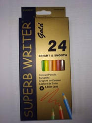 Олівці Superb Writer 24цв. №4100G-24CB "MARCO" gold (уп6120) 3.3mm