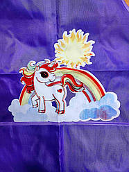 Комплект 13889 "Pony" 51*44,5 см + нарукав 22 см рожевий/фіолет12уп