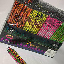 Олівці прості. з гум у дисплеї No1036 "Серця" чорний пласт. (288уп)