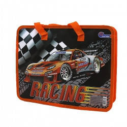 Папка-портф із тканин. ручк No19095S "Racing2" 26*32*9 см збільшена