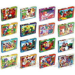 Пазли картонні 30 деталей МХ30 "Мікс" уп16