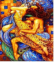 Картина-раскраска по номерам на холсте 40*50 FX 30435 "Політ любові " (н-р акрил.+3 кисти)