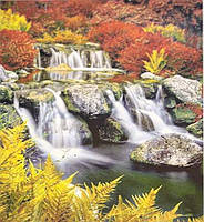 Картина-раскраска по номерам на холсте 40*50 RA3922 "Водопад" (н-р акр.красок+3 кисти)