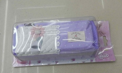 Пенал сум. 1отд. + 1 кишеня на зм. DSN0436 "Цветок" 21*9,5*9.5см, микс3, фото 1