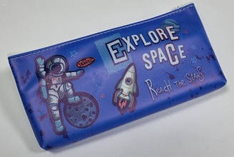 Пенал сум. 1 відд. силікон No13094 Explore space