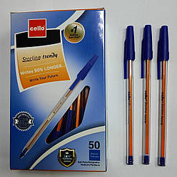 Ручка Cello (BIG Starline trendy АНАЛОГ) CL2216-50 масл. син уп-50шт.