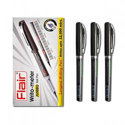 Ручка кулькова"Flair Sporty Writo meter" JUMBO 12.5 км черн / 12уп,144бл