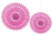 Декор святковий 8443 Рожевий круглий 2 шт., 50 і 40 см (бум. тиш'ю) у ОРР розкладний