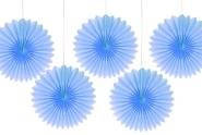 Декор святковий 8445 Блакитний круглий 5 шт., 15 см (бум. тиш'ю) у ОРР розкладний