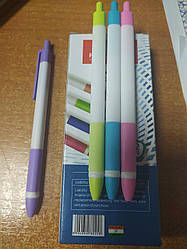 Ручка автоматична  шар. Radius — Trixo (син) з грипом 12уп, кольоровим трикутним корпусом.