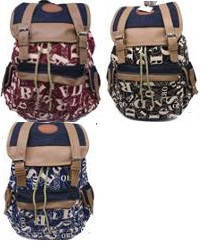 Ранець тканевый 238 "Буквы" 37*27*15см,3цв.