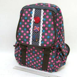 Ранець тканевый 2808 "Горошек" 40*33*11см
