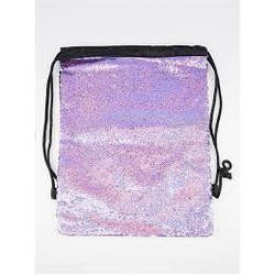 Сумка д/смінки з паєтками KD No 13624 нейлон спина "Синій/срібло" 42*34см