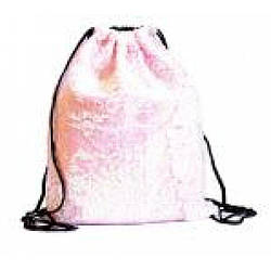Сумка д/смінки з паєтками KD No 13625 нейлон спина "Рожевий/срібло" 42*34см
