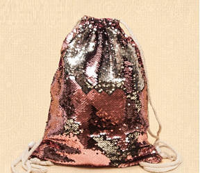 Сумка д/смінки з паєтками KD No 13626 нейлон спина "Чорний/срібло" 42*34см