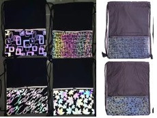 Мішок для взуття 1910 "Світовідбивний з малюнком" 34*46 см, 6в.мікс, фото 1