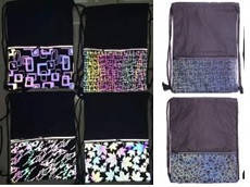 Мішок для взуття 1910 "Світовідбивний з малюнком" 34*46 см, 6в.мікс