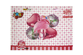 Кулька фольгована (в наборі 5 шт.) 10091 Фламінго золото