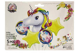 Кулька фольгована (в наборі 5 шт.) TZ-K5026 Єдиноріг