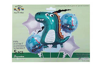 Кулька фольгована (в наборі 5 шт.) TZ-KL5006 Динозавр