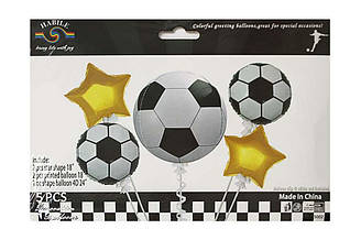 Кулька фольгована (в наборі 5 шт.) TZ-Q5002 Футбол
