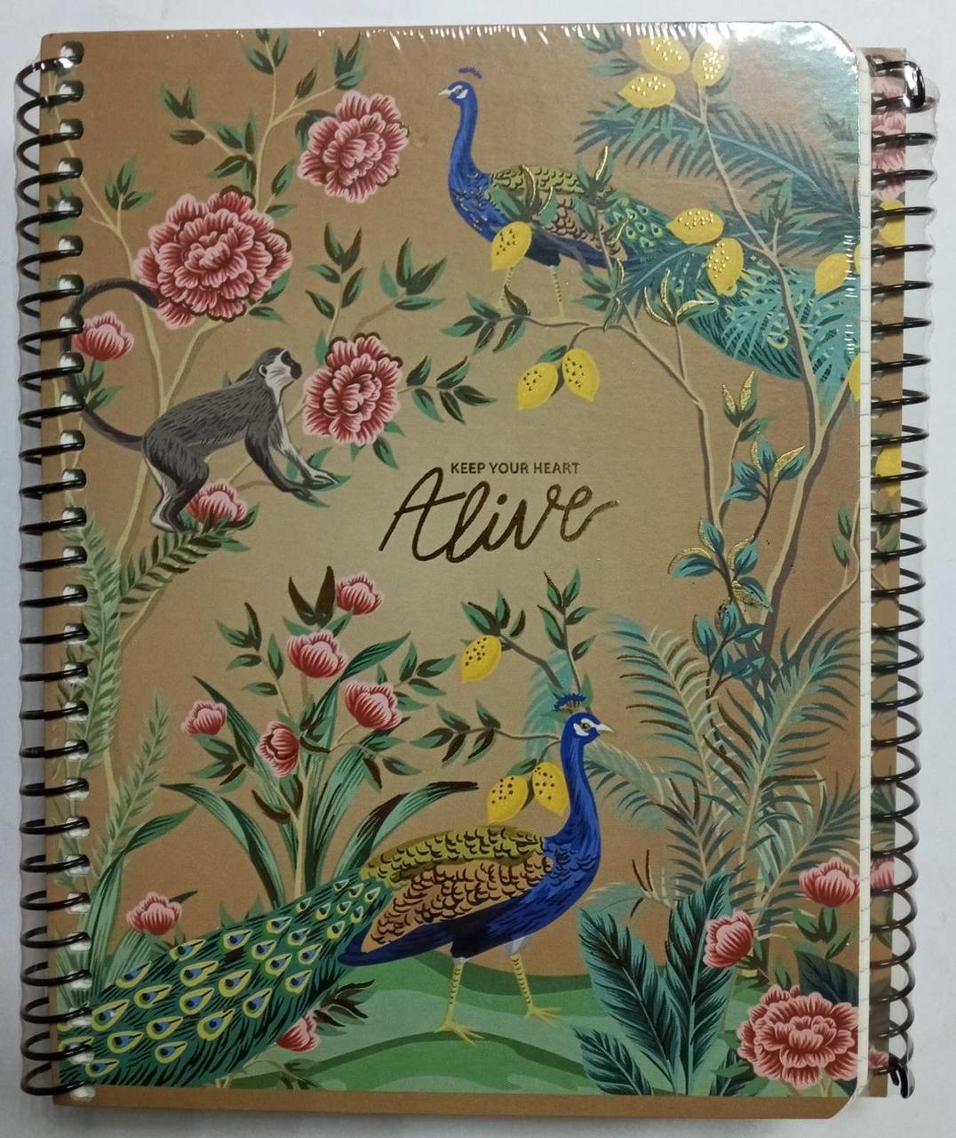 Зошит на спіралі "Student" В6-6058К/6059К 80 л Школярик # тиснення фольгою золото, фото 1