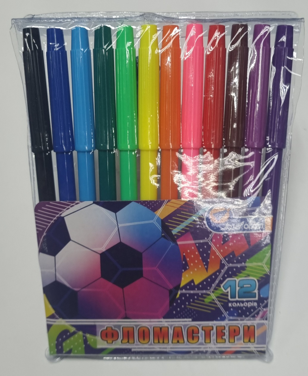 Флом. 12 цв. №828-12LE "Футбол" ПВХ, JO (12/240)
