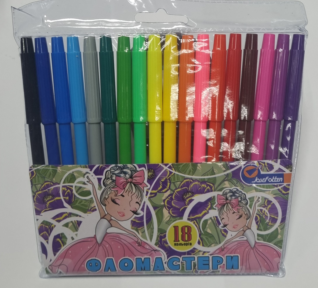 Фломастери 18цв. №828-18LC "Балерина" .ПВХ