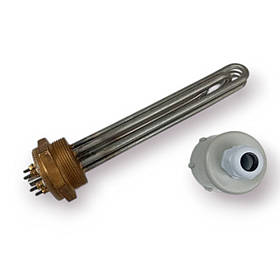 БЛОК тен для електрокотла прямий 2 дюйми, Потужність 4500 Вт, 220/380 В, Kawai