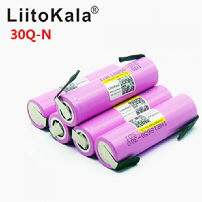 Тор! Аккумулятор 18650, LiitoKala 30Q-N, 3000mAh, с контактами под ...