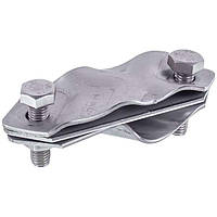 З'єднувач стрижня заземлення нарізного D=14,2mm зі смугою/катанкою