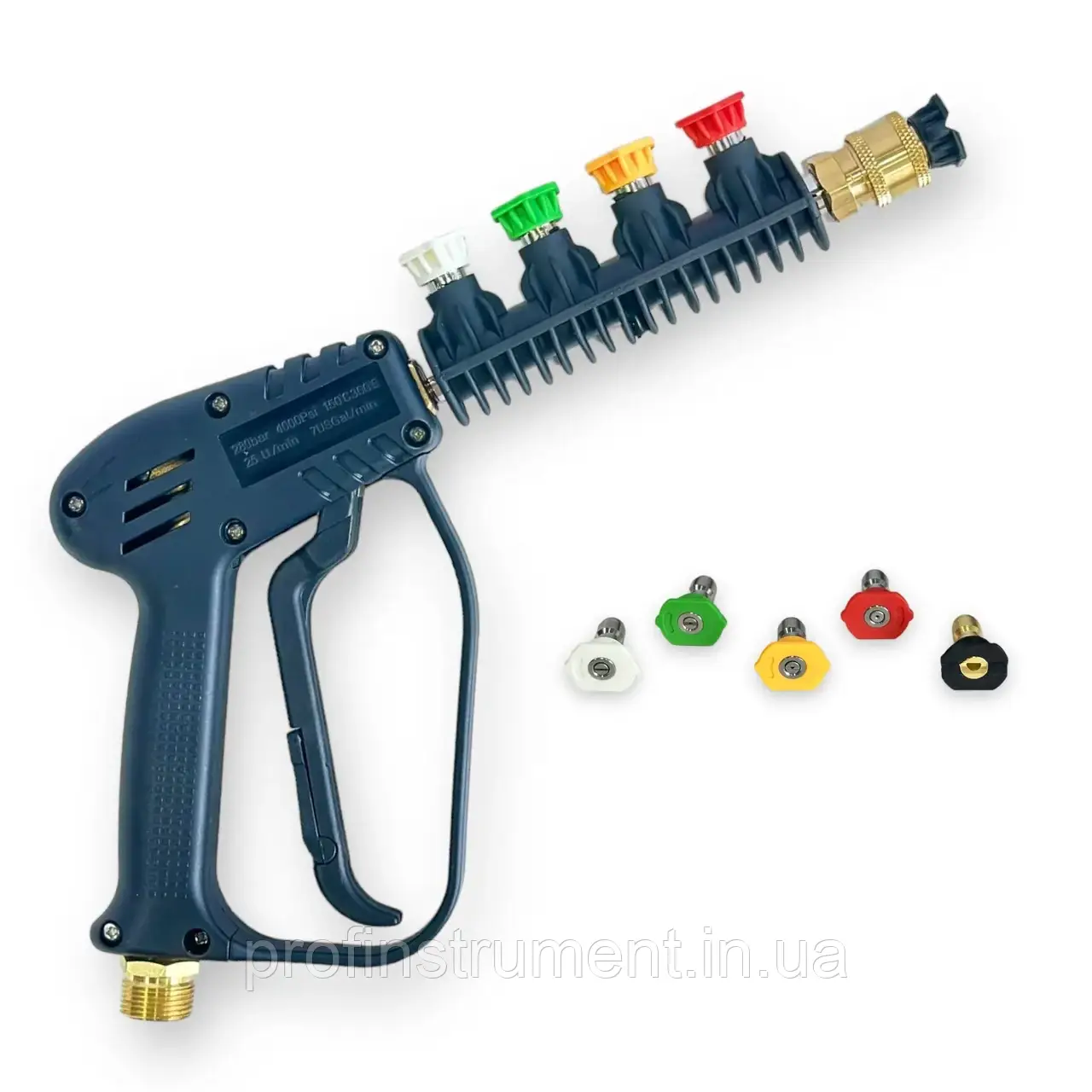 Професійний пістолет для мийки високого тиску Profinstrument з короткою ручкою (M22), фото 1