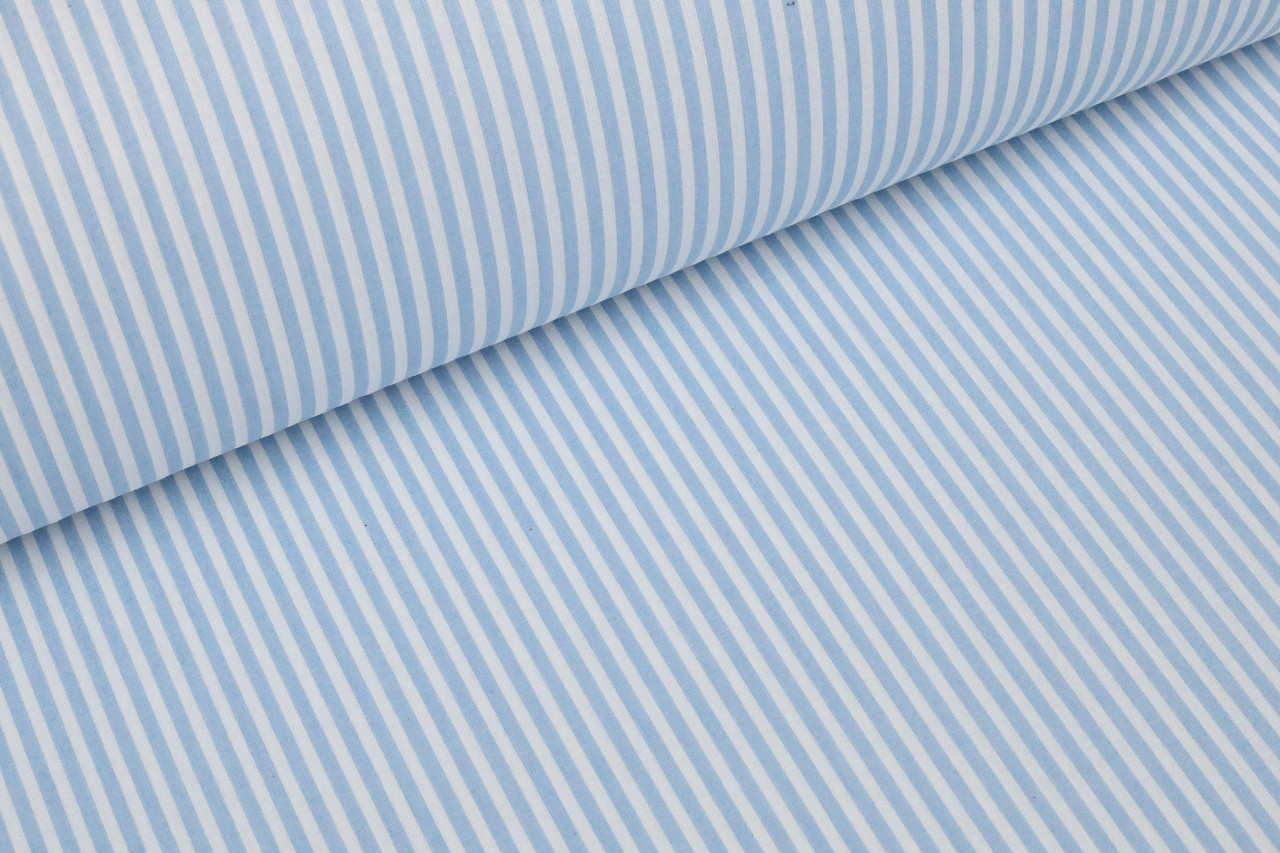 Відріз ранфорсу Смужки блакитні 3 мм 36х240 см