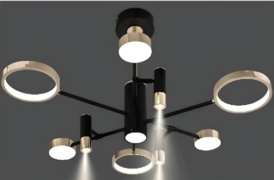 Led люстра з спрямованим світлом та пультом керування на натяжну стелю SY-16064/3+3+1 ВК+СР 112вт