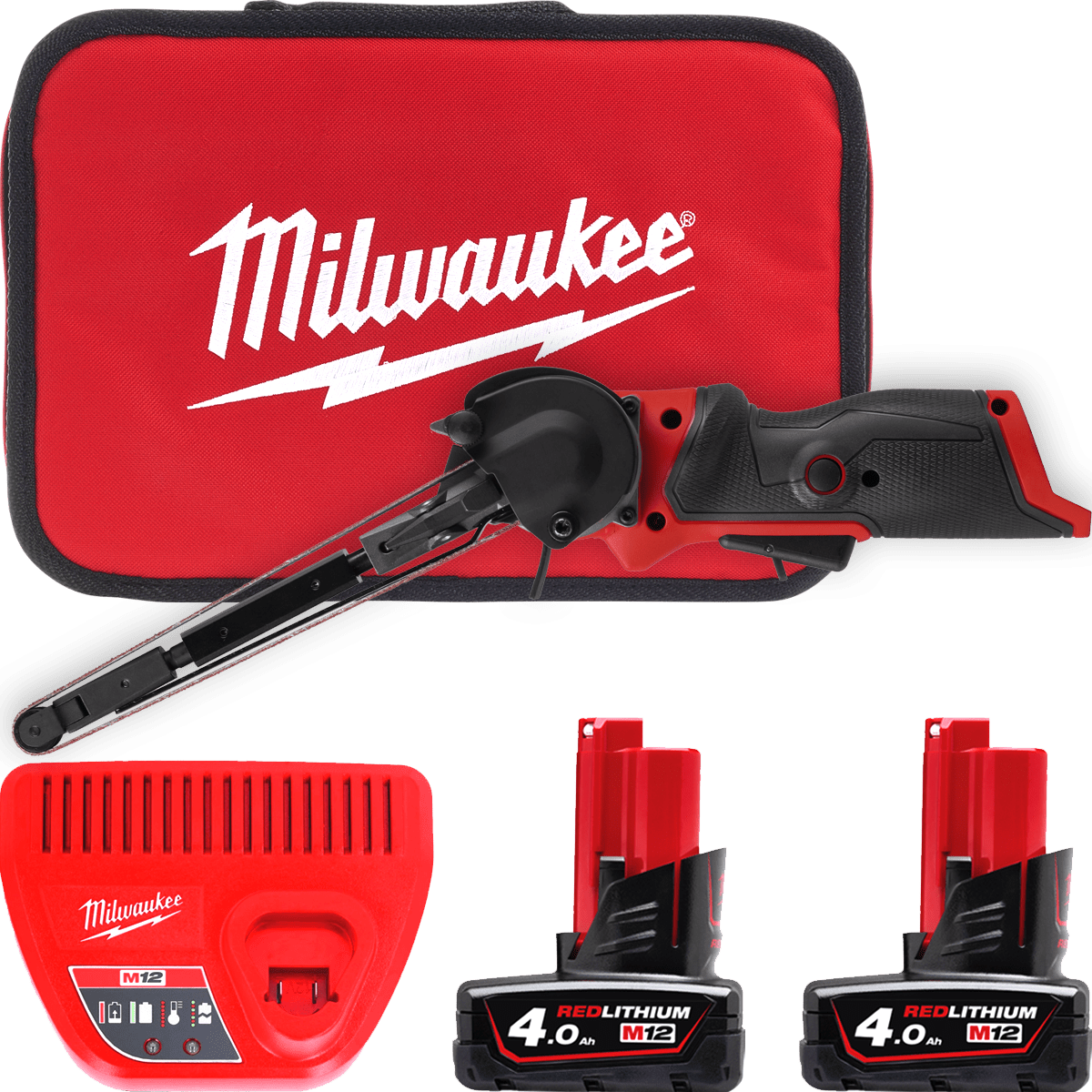 Стрічкова шліфувальна машина 13мм M12 FBFL13-402В MILWAUKEE