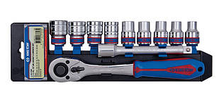Набір головок 1/2" 11 од. 12-гранні, довгі (10-22 mm) у холдері