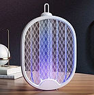 Мухобійка акумуляторна для дому, лампа проти комарів, ракетка від мух і комарів Антимоскітна мухоловка usb, фото 9