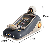 Автотренажер водіння, Дитячий ігровий музичний електронний симулятор водіння, Сірий