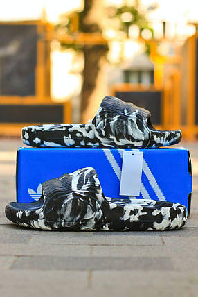 Чоловічі Шльопанці Adidas Adillete 22 Slide Black White / Адідас Аділлет 22 Слайд Чорні з Білим, фото 1