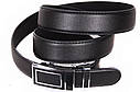 Чоловічий ремінь зі штучної шкіри під штани 63356 чорний, фото 2