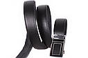 Чоловічий ремінь зі штучної шкіри під штани 63356 чорний, фото 4