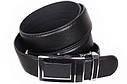 Чоловічий ремінь зі штучної шкіри під штани 63356 чорний, фото 5
