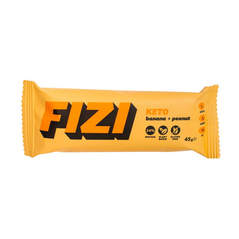 Fizi Keto Protein Bar (45 g, banana + peanut), фото 1