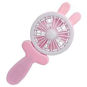 Вентилятор ручний портативний «Зайчик» Bambi VNTR-002-3(Pink) рожевий, Toyman