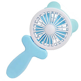 Вентилятор ручний портативний «Ведмедик» Bambi VNTR-002-4(Blue) синій, Toyman